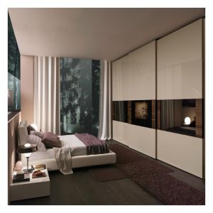 Metal Sliding Closet Doors for End Design European Style Solid Wood Wardrobe in