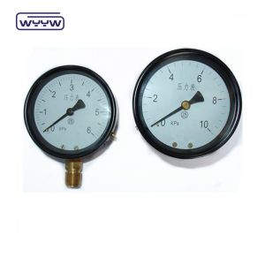 80mm Kpa Mbar Bellows Pressure Gauge Low Pressure Manometer Radial Connection