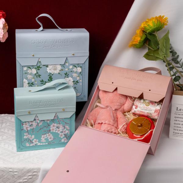 Custom High End Personalized Design Reusable Paper Suitcase Gift Box For Children