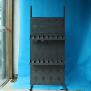 Heavy Duty Width 485mm Depth 485mm Pegboard Display Rack Double Face