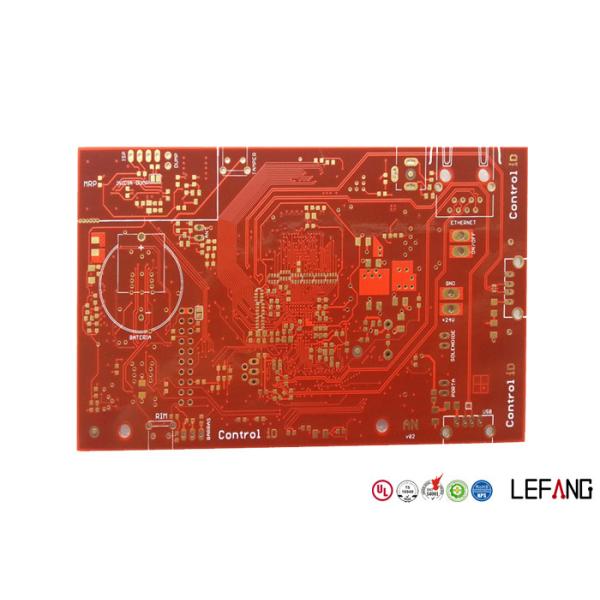 Multilayer Industrial PCB Board 8 Layers Red Solder Immersion Gold For