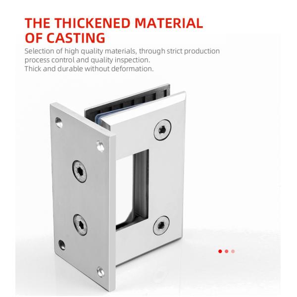 Stainless Steel Brass 90 Degree Wall Mount Offset Shower Glass Hinge for Square Appearance