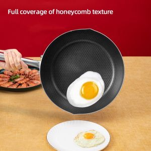 Factory Price 30 Cm Cookware 18/10 Stainless Steel Frypan Non Stick Honeycomb
