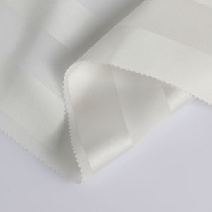 Wholesale Silk Like Soft Recycled Chiffon Satin Stripe polyester fabric for