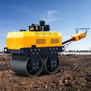 Wholesale 0.5 Ton Walk Behind Double Steel Wheel Mini Road Roller Convenient Operation Efficient Compaction from china suppliers