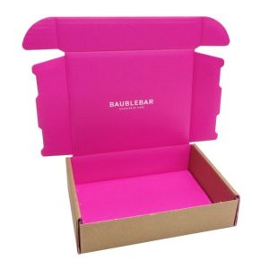 Custom Printed Black Corrugated Cardboard Carton Strong Flat Ecommerce Mailer