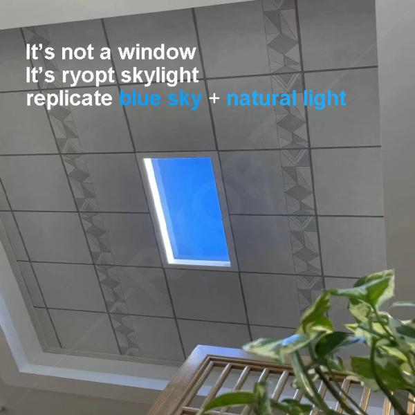 Tuya Controlled Artificial Skylight with Dynamic Sky Effect Sunlight Simulation for Windowless Rooms Ceilings 100V-240V