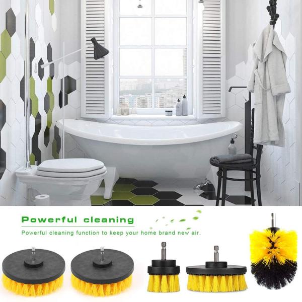 Polypropylene Scrub Medium Stiff Drill Brush Attachment 5pcs Per Set
