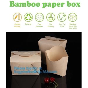 Customized kraft floding lunch takeaway packaging box,Kraft Paper Lunch Box