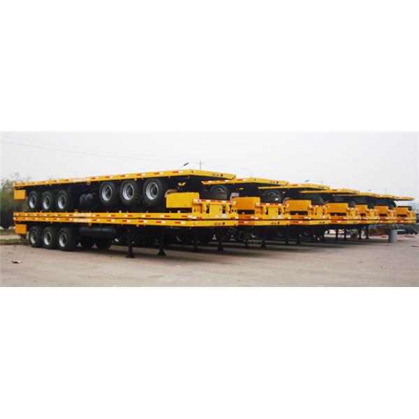 40 Foot Flatbed Trailer With Strength Chassis Load Capacity 30-80 Tons