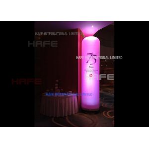 Inflatable Cylinder Shaped Lighting Decoration 324 W RGB Colored On 80 CM Base