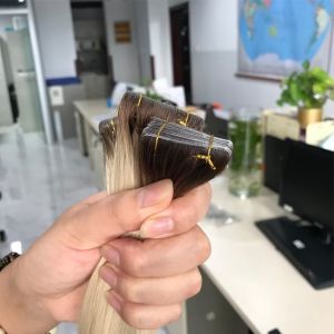 Invisible T4/60# Color Straight Premium Cuticle Aligned Tape in Human Hair