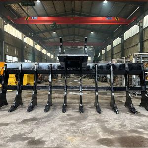 Wholesale Strength Steel Excavator Root Rake For Loader Root Gathering Rake from china suppliers