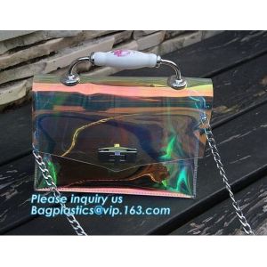 pvc handbag with small bag, PVC Transparent Fashionable Handbag Shoulder Bag