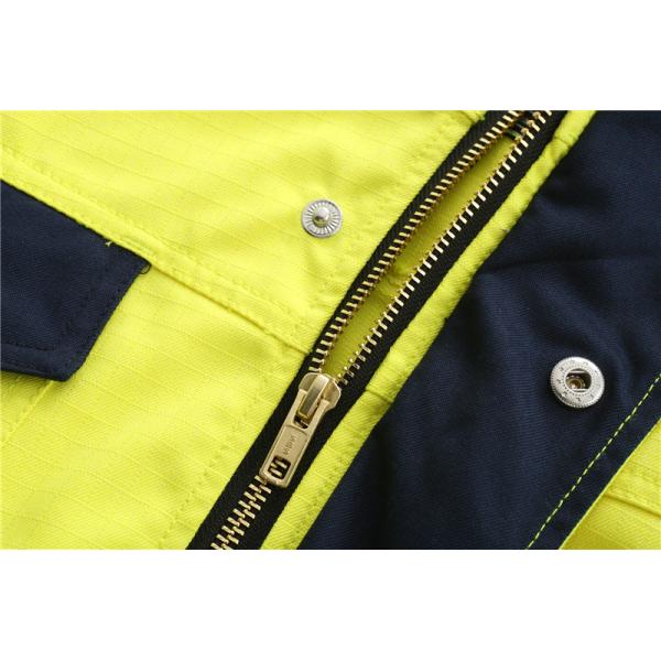 HIVIS Anti Static Workwear Jacket For Mining Industry , FR Safety Jacket For Oil & Gas Industry
