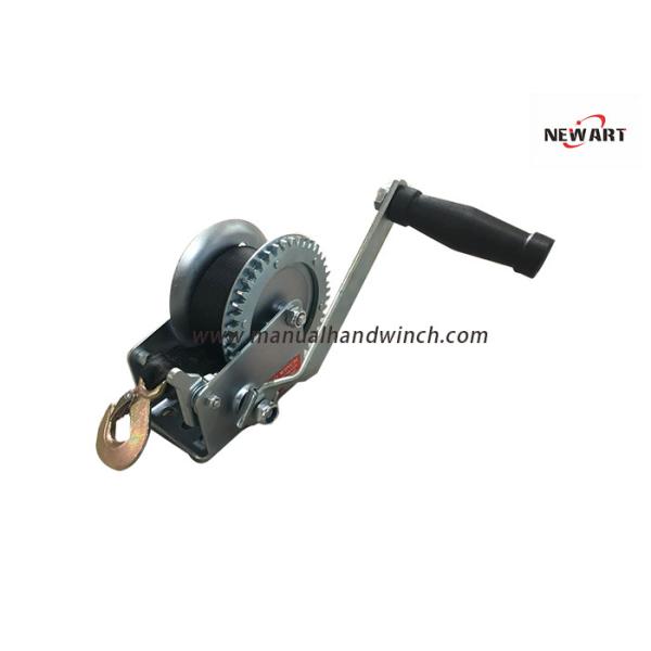 Strap Portable Boat Trailer Manual Hand Winch 1600lbs White Zinc Coated CE