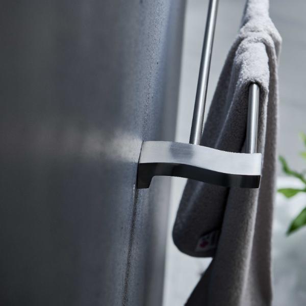 526mm Double Towel Bar Brushed Nickel Sus304 Bath Towel Holder Rustproof Wall