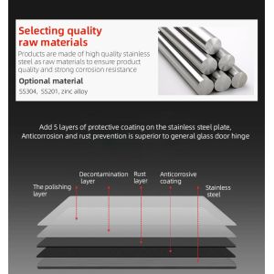 8-12 mm Toughened Glass Shower Door Hinge in Solid Brass Material for Hotel