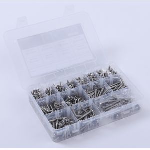 M3 4 5 6 Self Tapping Screws Assortment Kit Pan Head and Flat Head 304 Stainless