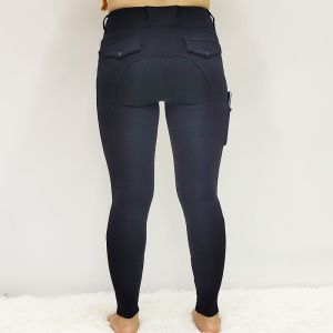 Belt Loop Horse Riding Compression Pants Polyester Winter Riding Breeches Full