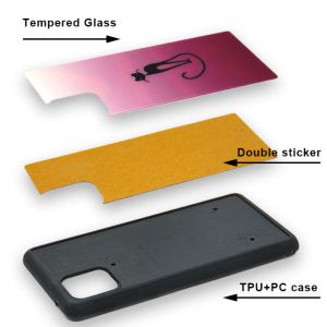 China Protective Iphone Tempered Glass Phone Case For Sublimation Printing on sale