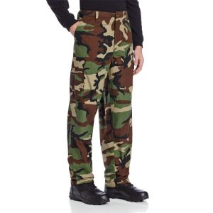 Military Style Mens Camo Pants Cotton With Adjustable Waist Tabs