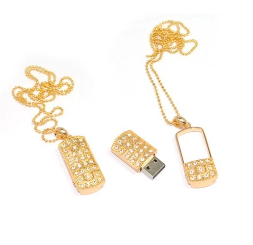 Diamond promotional usb flash drive in necklace shape with factory price (MY