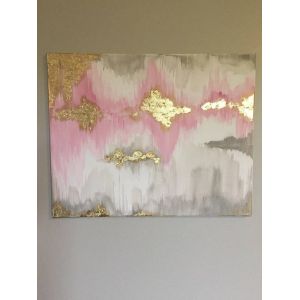Custom Home Glitter Abstract Canvas Wall Art CV0022 With Design Package