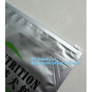 Slider Zipper Large Plastic Animal Pet Food Packaging Bag With Print, side