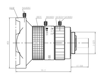 Quality 1" 4mm,Φ11, C mount 5 Megapixel Fisheye lens, F1.4 Fisheye lens, Manul iris fisheye lens, CCL11040MP for sale