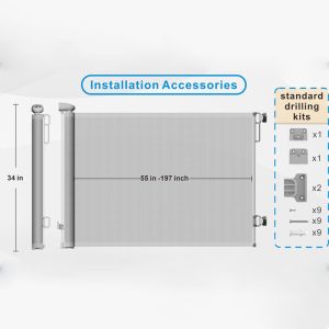 Sturdy Retractable Children Gate Autolock Retractable Safety Gate