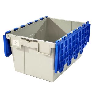FIRST 600*400*315mm Plastic Attached Lid Container Multifunction Moving Stack