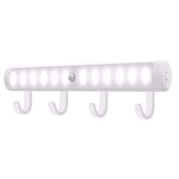 Battery powered PIR Motion Sensor Closet Light With Heavy Duty Hooks ( Removable
