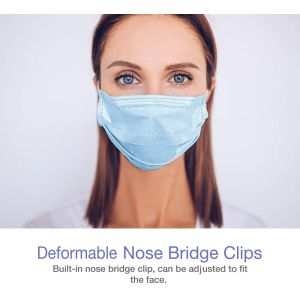 Earloop Disposable Nonwoven Face Mask 50Pcs Box Breathable Nose Mouth Cover