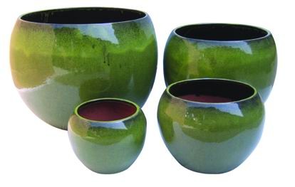 Indoor Ceramic Terracotta Pots / Planters GW1206 Set 4