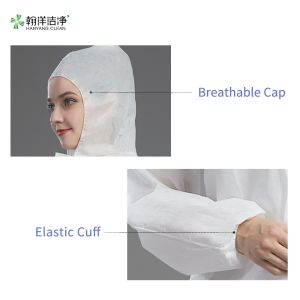 Radiation Sterilized SMS Nonwoven Cleanroom Suit GB 12014-2019 M-4XL
