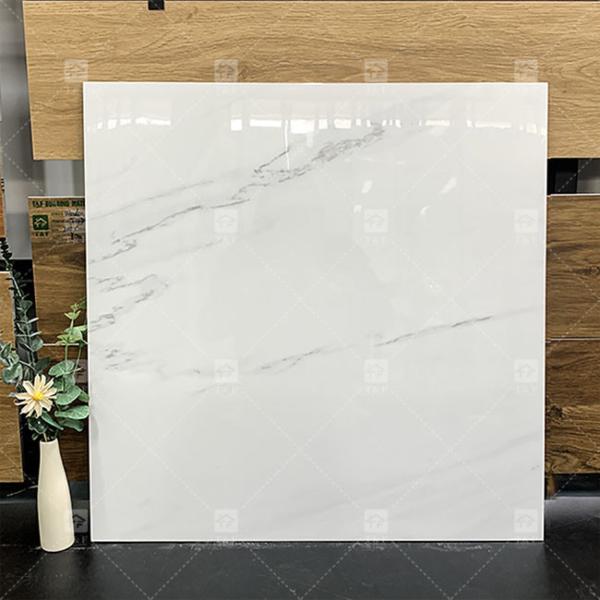 600x600mm High Glossy Polished Glazed Tile For Floor Standard White Marble Porcelain Tiles