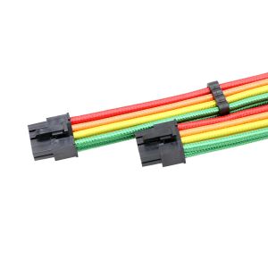 ATX Braided Sleeved Power Supply Cable Kits 1* 24 Pin 1*4 + 4 Pin EPS , 2* 6+2