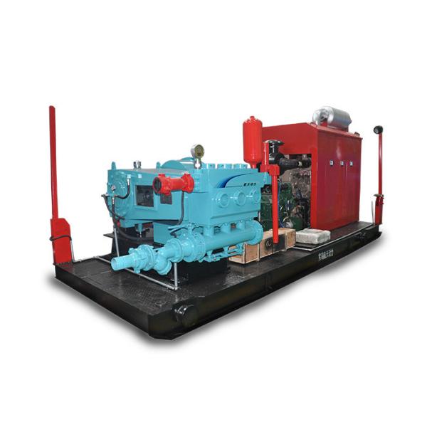 HTB500, Flow28-105m³/H, Pressure8-40MPa, Mud Pump With 500HP Electric Motor