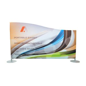 Portable Type Fabric Trade Show Displays With Flag Carrying Bag Railing Shape