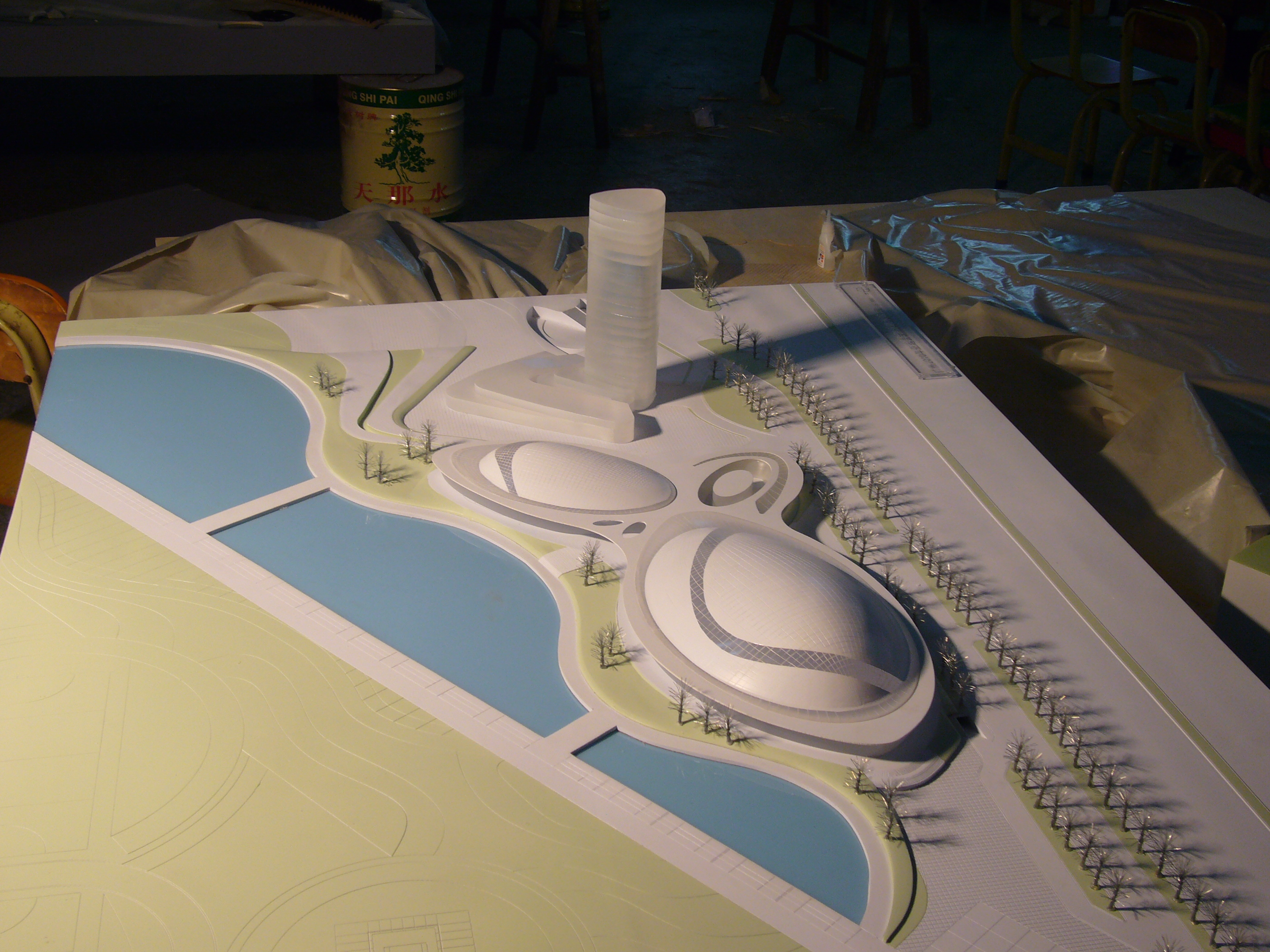 Sports Stadium Model Olympic Style Sports Venue Real Estate Architectural Scale Model LED Lighted Stadium Diorama Urban Sports Facility Project