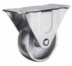 light duty 2" rigid white PP caster USA style, 3 inch rigid industry steel casters caster silver