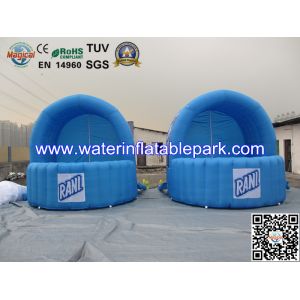 Blue Inflatable Advertidsing Tent , 2 Person Clear Inflatable Lawn Tent