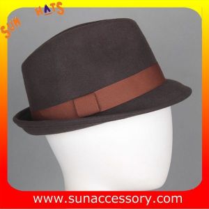 T5781186 Sun Accessory customized fashion winner 100% wool felt fedora hats,