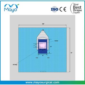 Wholesale Surgical Neuro Drape with Fluid Collection Pouch, 100&quot; x 95&quot;, Sterile from china suppliers