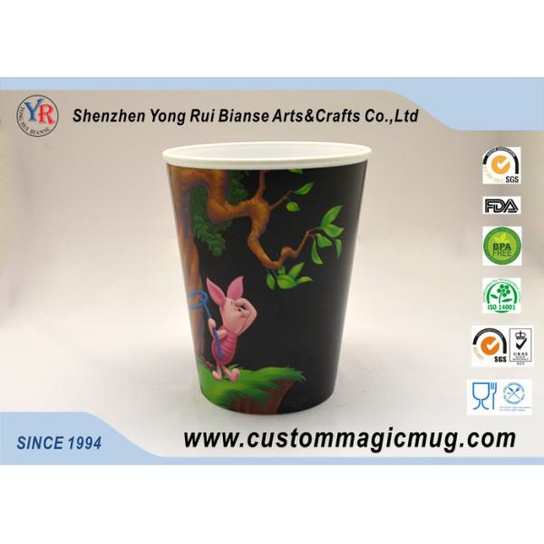 Quality 400ml Plastic PP Custom Design Coffee Mugs Printing Eco Friendly for sale