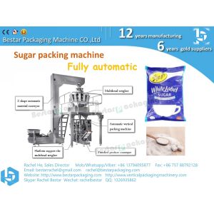 Sugar packing machine for 1KG with 14 heads weigher and thermal transfer printer