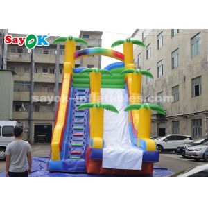 Commercial Inflatable Slide 8*4*7m PVC Coconut Tree Inflatable Bouncer Slide