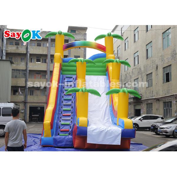 Commercial Inflatable Slide 8*4*7m PVC Coconut Tree Inflatable Bouncer Slide