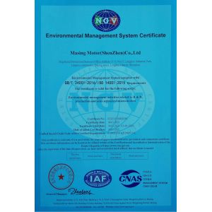 Masing Motor (Shenzhen) Co., Ltd Certifications
